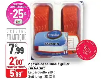 2 Pavés de saumon à griller