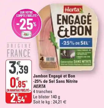G20 Jambon engagé et bon offre