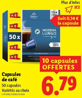 Lidl Capsules de café offre