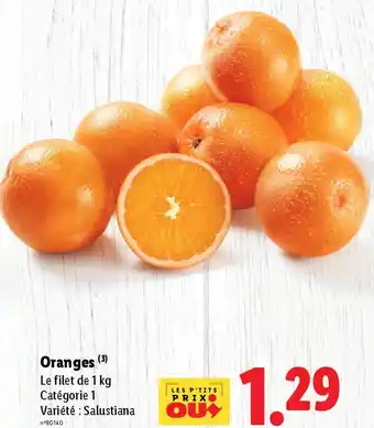 Lidl Oranges offre