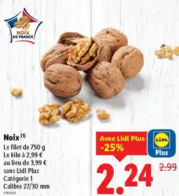 Lidl Noix offre