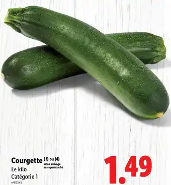 Lidl Courgette offre