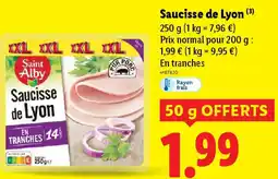 Lidl Saucisse de Lyon offre