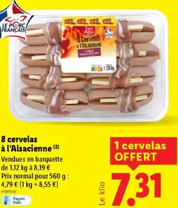 Lidl 8 cervelas à l'Alsacienne offre