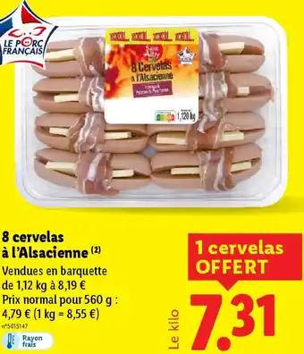 Lidl 8 cervelas à l'Alsacienne offre