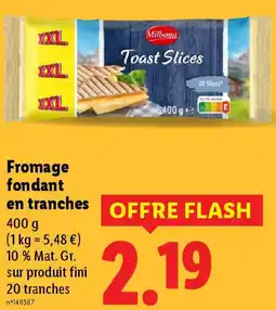 Lidl Fromage fondant en tranches offre