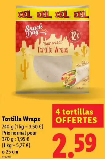 Lidl Tortilla Wraps offre