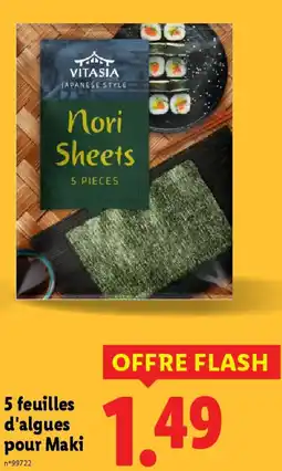 Lidl 5 feuilles d'algues pour Maki offre