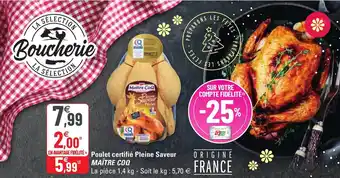 G20 Poulet certifié pleine saveur offre