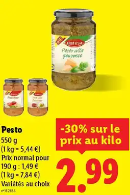 Lidl Pesto offre