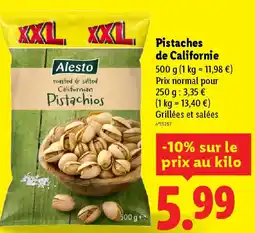 Lidl Pistaches de Californie offre