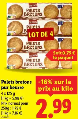 Lidl Palets bretons pur beurre offre