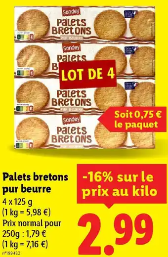 Lidl Palets bretons pur beurre offre