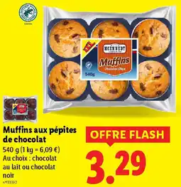 Lidl Muffins aux pépites de chocolat offre