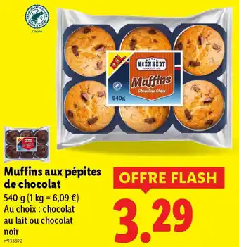 Lidl Muffins aux pépites de chocolat offre