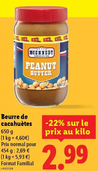 Lidl Beurre de cacahuètes offre