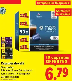 Lidl Capsules de café offre