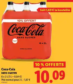 Lidl Coca-Cola sans sucres offre