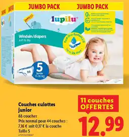 Lidl Couches culottes junior offre