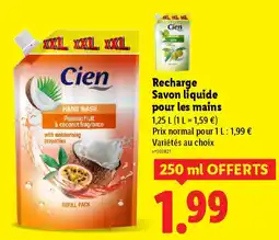 Lidl Recharge Savon liquide pour les mains offre