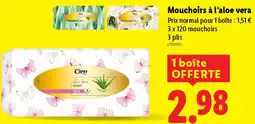 Lidl Mouchoirs à l'aloe vera offre