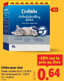 Lidl Litière pour chat offre