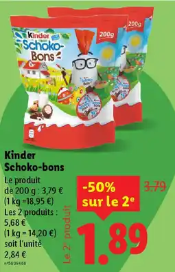 Lidl Kinder Schoko-bons offre