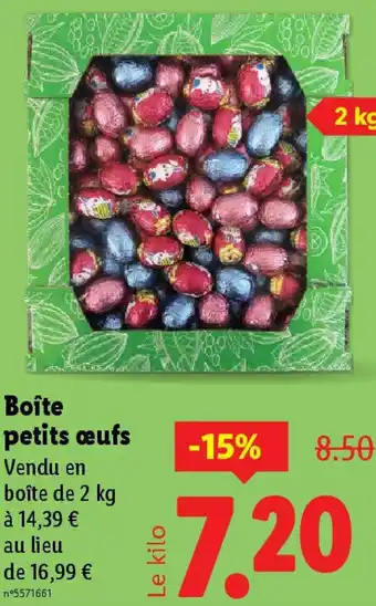 Lidl Boîte petits œufs offre