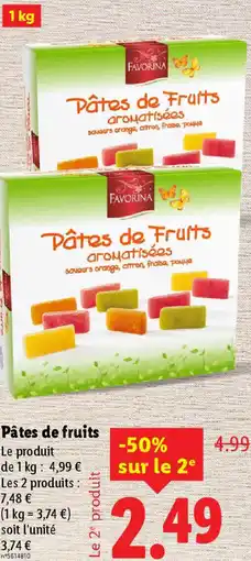 Lidl Pâtes de fruits offre