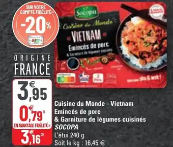 G20 Cuisine du monde offre