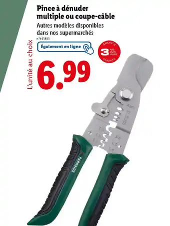 Lidl Pince à dénuder multiple ou coupe-câble offre