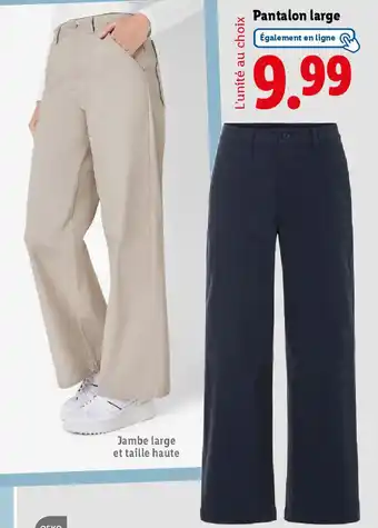 Lidl Pantalon large offre