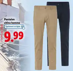 Lidl Pantalon chino homme offre