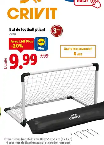 Lidl But de football pliant offre