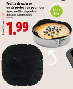 Lidl Feuille de cuisson ou de protection pour four offre