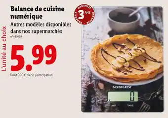 Lidl Balance de cuisine numérique offre