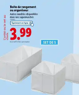 Lidl Boîte de rangement ou organiseur offre