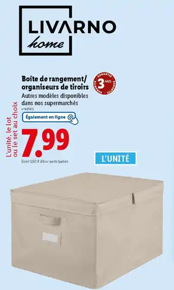 Lidl LIVARNO home Boîte de rangement/ organiseurs de tiroirs offre