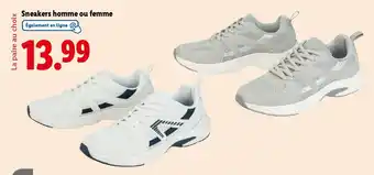 Lidl Sneakers homme ou femme offre