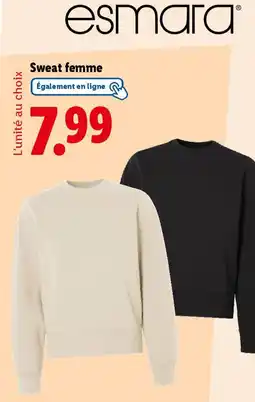 Lidl Esmara Sweat femme offre