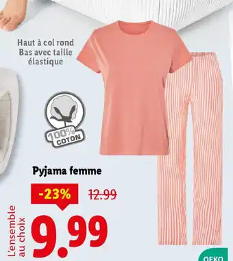 Lidl Pyjama femme offre