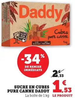 Bi1 Sucre en cubes pure canne daddy offre