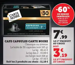 Bi1 Cafe capsules carte noire offre