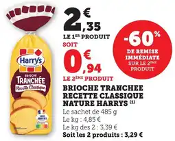 Bi1 Brioche tranchee recette classique nature harrys offre