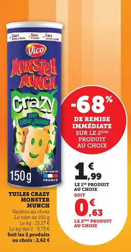 Bi1 Tuiles crazy monster munch offre