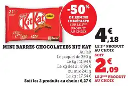 Bi1 Mini barres chocolatees kit kat offre