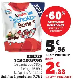 Bi1 Kinder schokobons offre