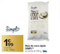 Carrefour SIMPL Noix de coco râpée offre