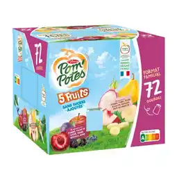 Carrefour MATERNE Pom'Potes 5 fruits sans sucres ajoutés Format familial offre