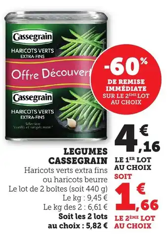 Bi1 Legumes cassegrain offre